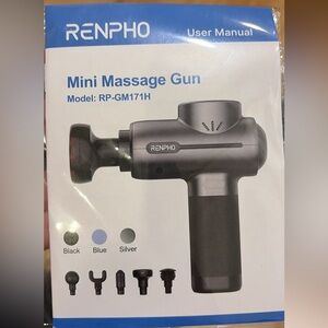 RENPHO RP-GM171H Mini Massage Gun in Black and Silver